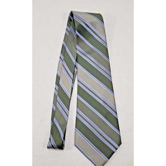 Croft & Barrow Men's Green Striped Neck Tie 3.6"W x 58"L NWT - Picture 1 of 5